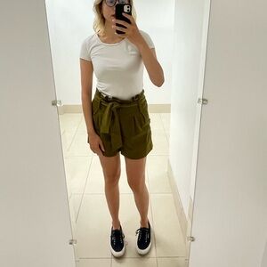 Topshop paperbag utility shorts